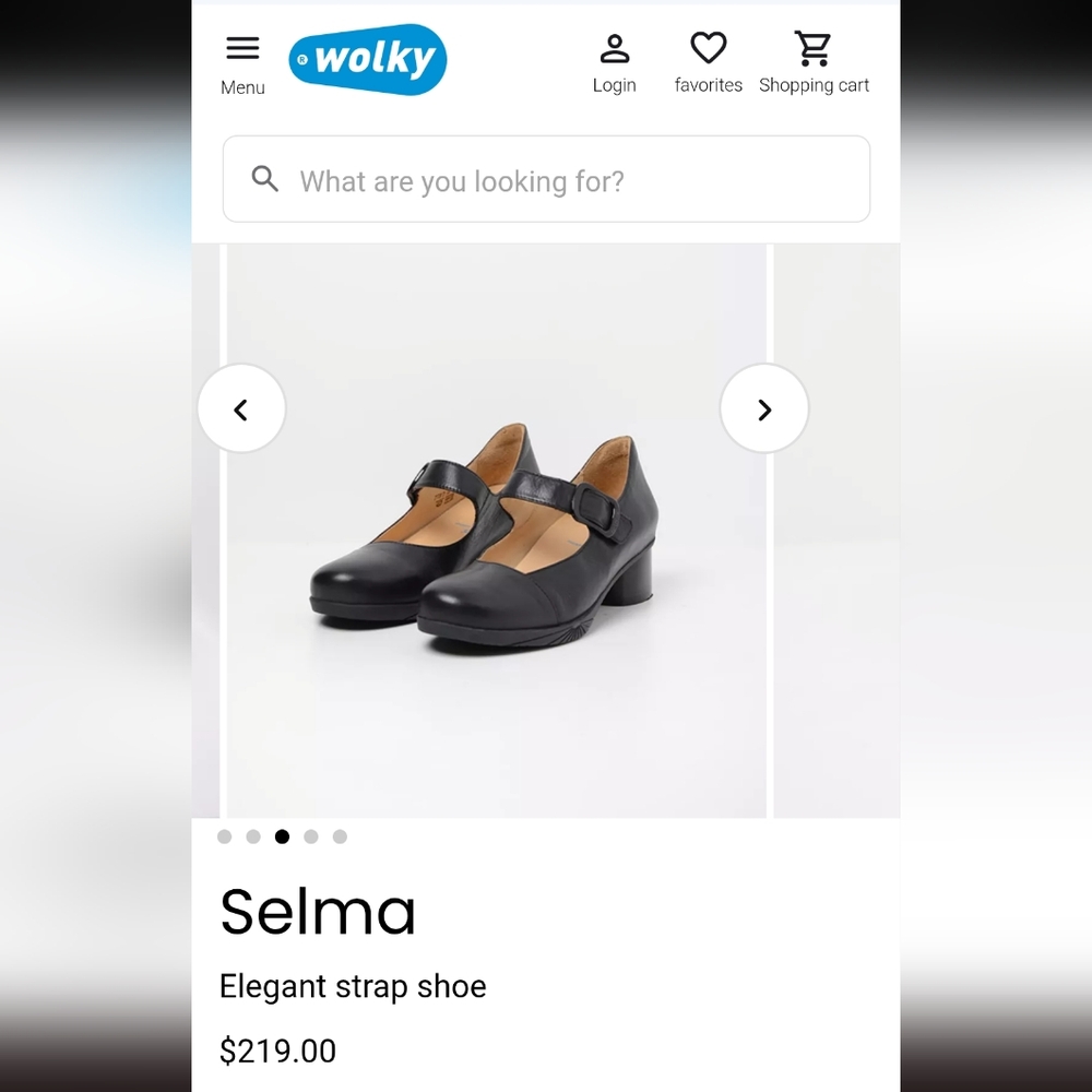 Wolky Selma Navy Leather Mary Jane Heel Size 37